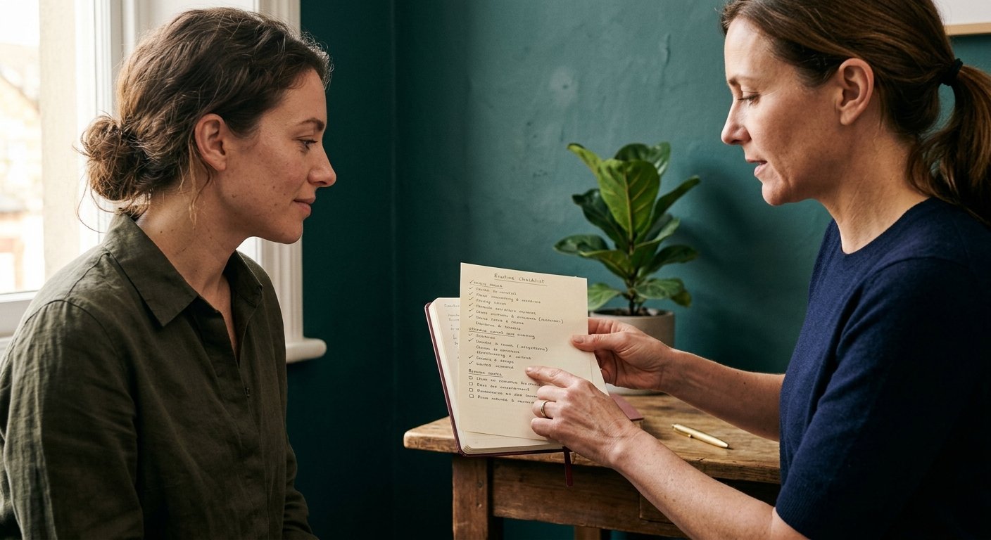 Illustrative professional consultation for reactive sensitive skin and gentle facial planning